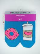 MF укороченные носки с рисунком в виде пончика и напитка