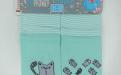 Детские носки с рисунком в виде кота и рыбок