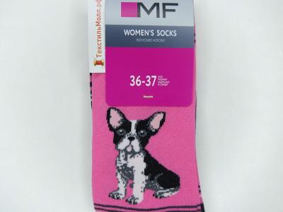 MF женские носки с рисунком в виде французских бульдогов