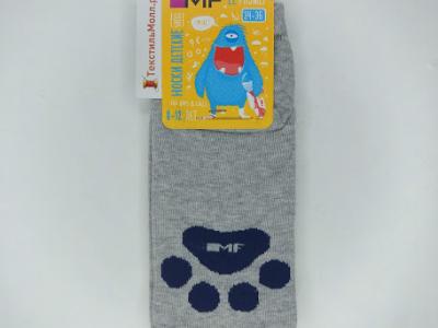 Детские укороченные носки с рисунком на стопе в виде лапок